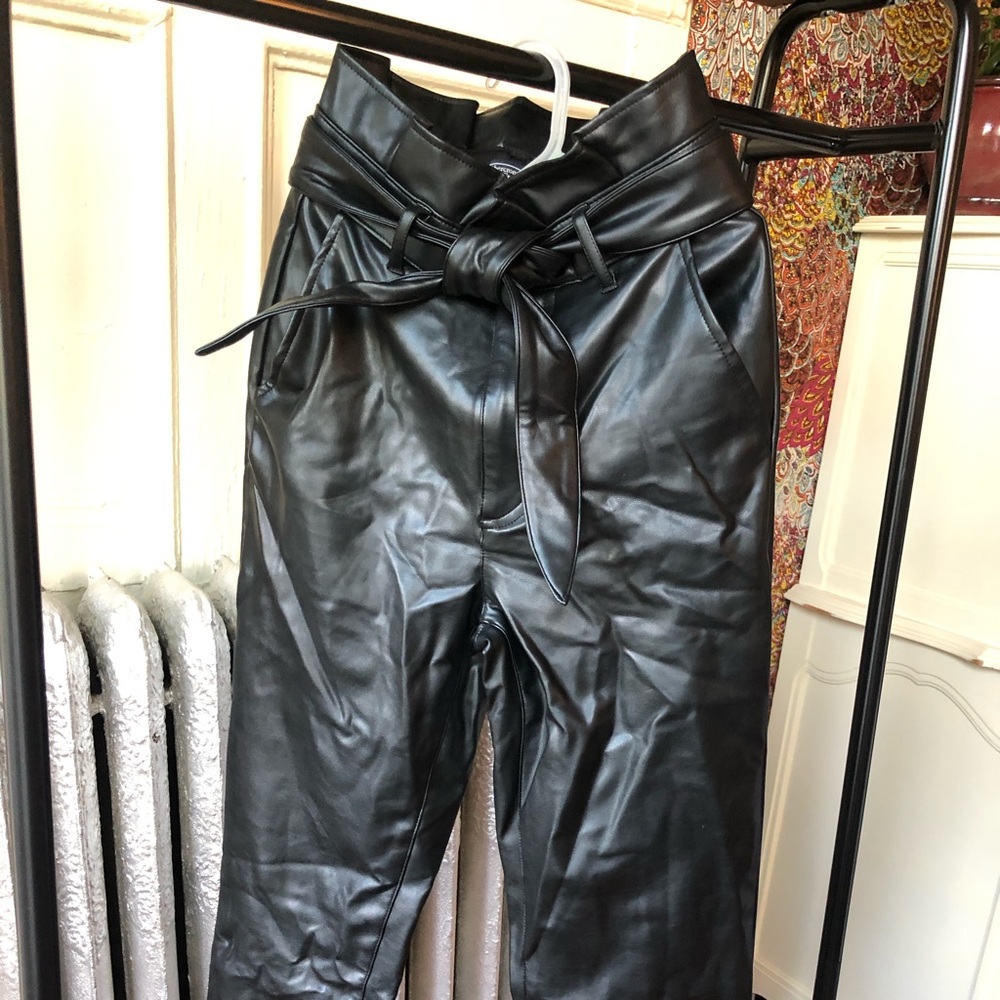 NEW high waisted pleather pants with tags